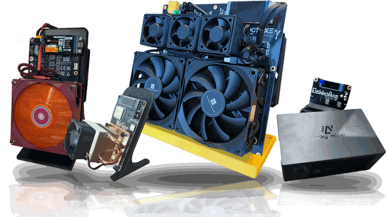 Home Bitcoin miners lined up: BSB, NerdQaxe, Bitaxe, GekkoAxe and Lucky Miner