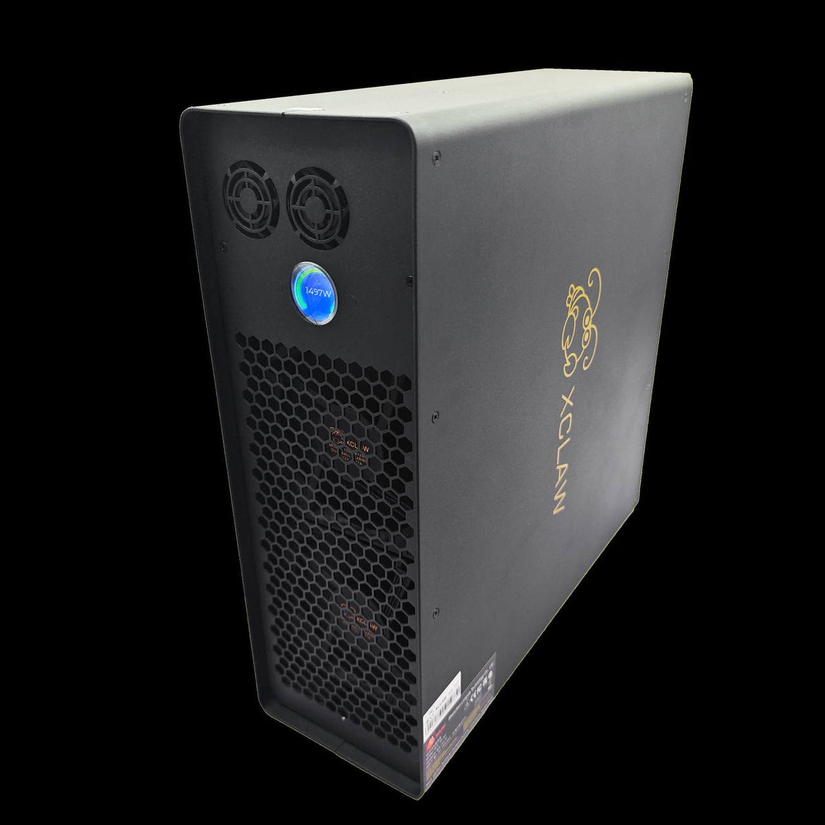 PunkHash 70T solo Bitcoin miner, three quarter view