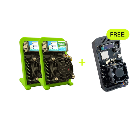 2 Hammer Miners SCRYPT (Doge/LTC) + Bitaxe Gamma Free