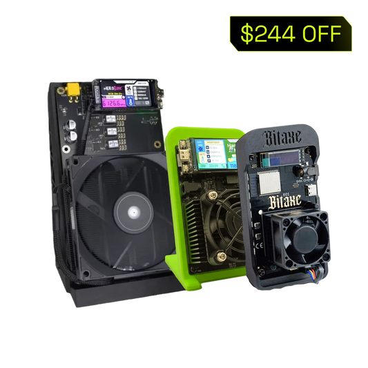 Bundle 1 : NerdQaxe++ (6TH/s), Bitaxe Gamma (1.2TH/s), Hammer Miner (105MH/s)