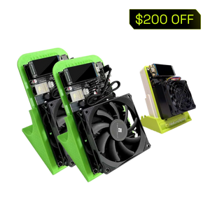 2 Hammer Miner DC06 (330 MH/s each) and 1 Hammer Miner DC02 (105 MH/s)