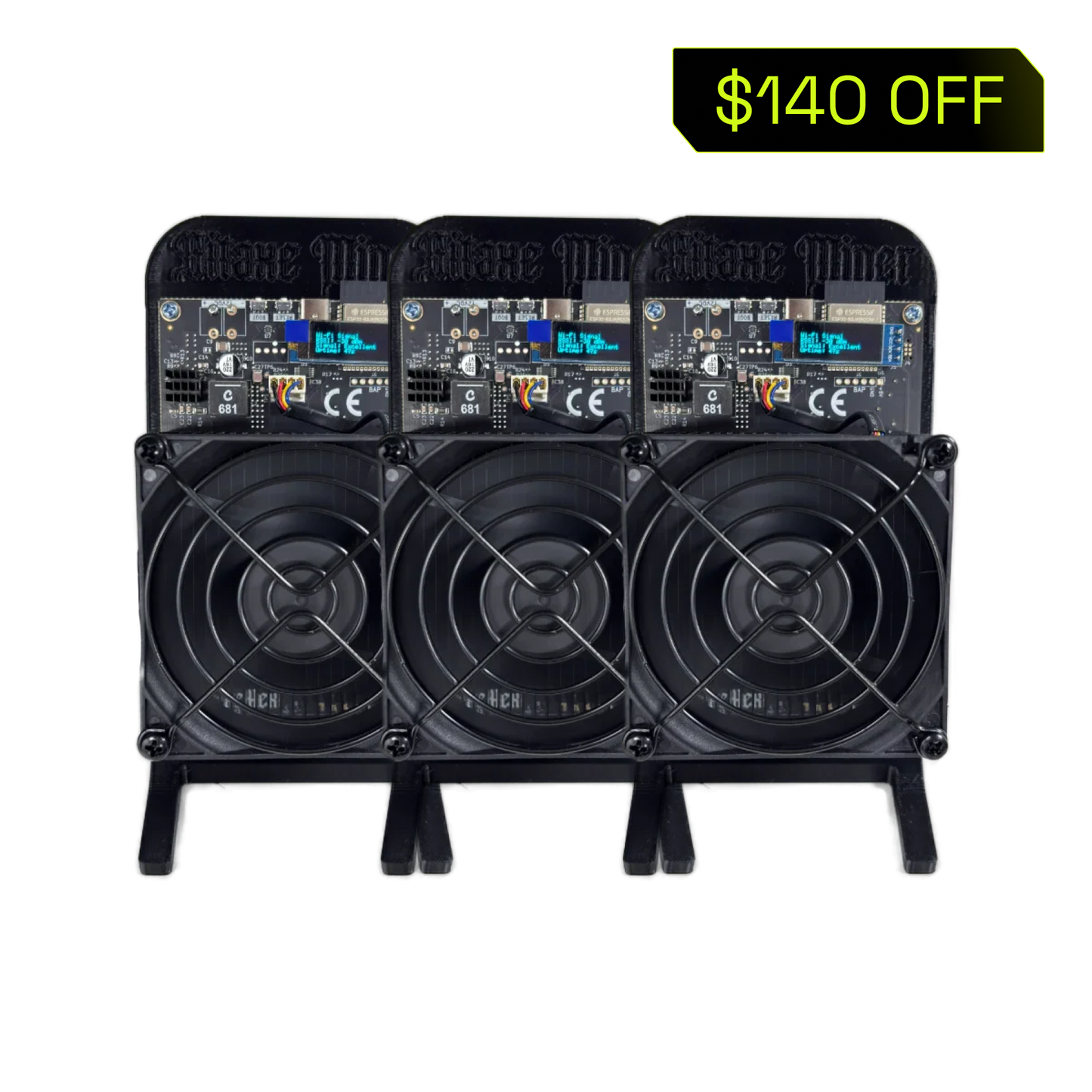 3 Bitaxe Supra Hex 703 (4.2 TH/s each)