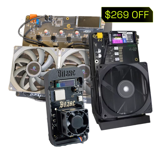 Bundle 4: NerdOctaxe (12TH/s), NerdQaxe++ (6TH/s), Bitaxe Gamma (1.2TH/s)