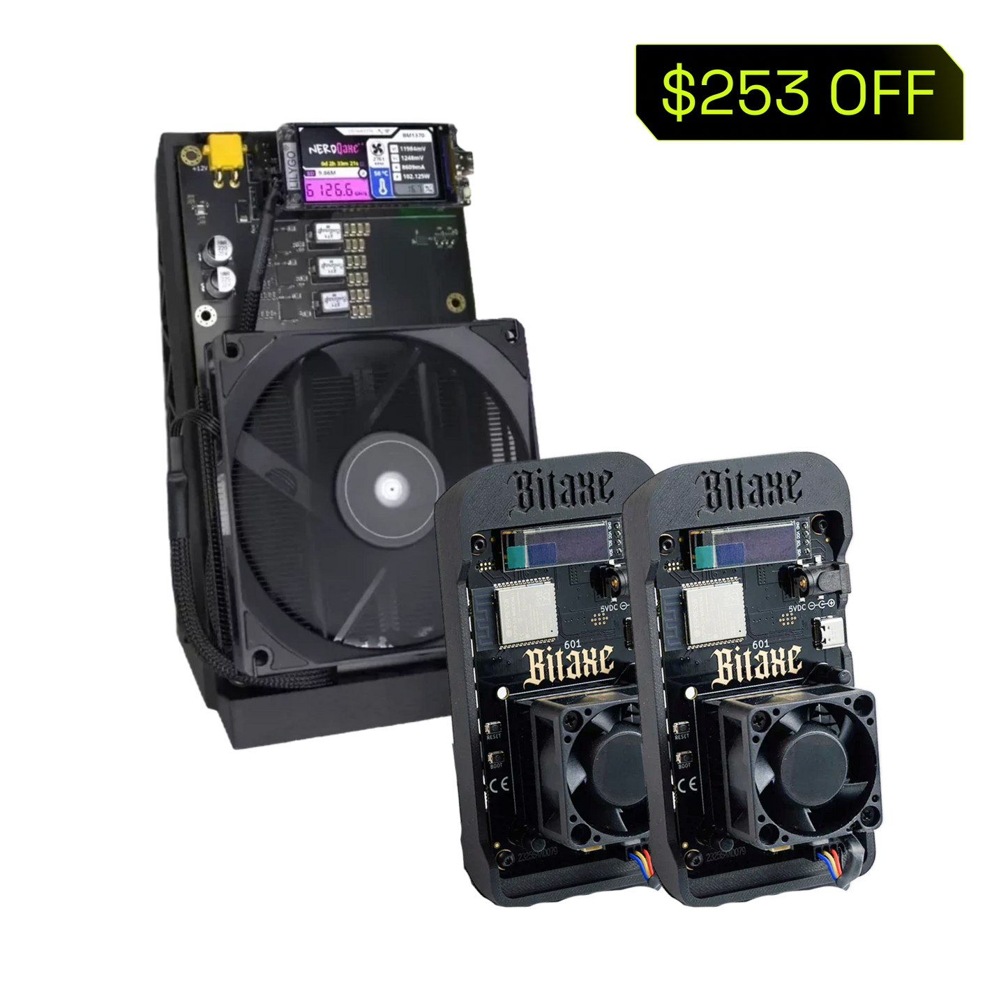 Bundle 5: NerdQaxe++ (6TH/s), 2x Bitaxe Gamma (1.2TH)