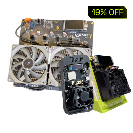 Bundle 2: NerdOctaxe(12TH/s), Bitaxe Gamma (1.2TH/s), Hammer Miner (105MH/s)