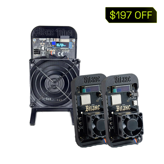 Bundle 6: Bitaxe Supra Hex (4.2TH/s), 2x Bitaxe Gamma (1.2TH/s)