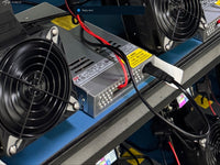 Meanwell LRS-350-12 PSU close-up — UL / CE / UKCA certified, the same supply Helium Deploy ships with every unit