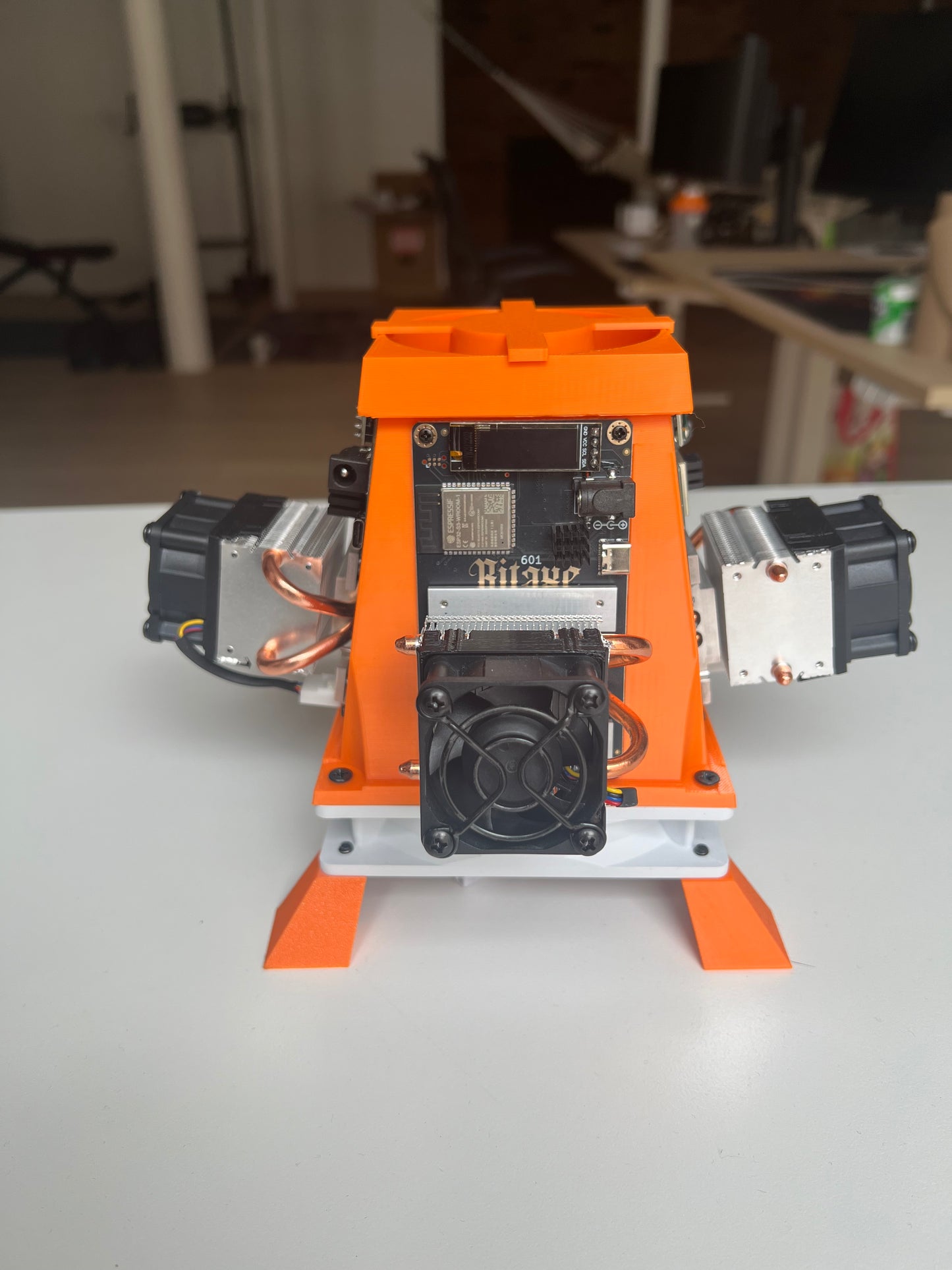 Quad Cooling Tower + 4x Bitaxe Gamma 601 V2