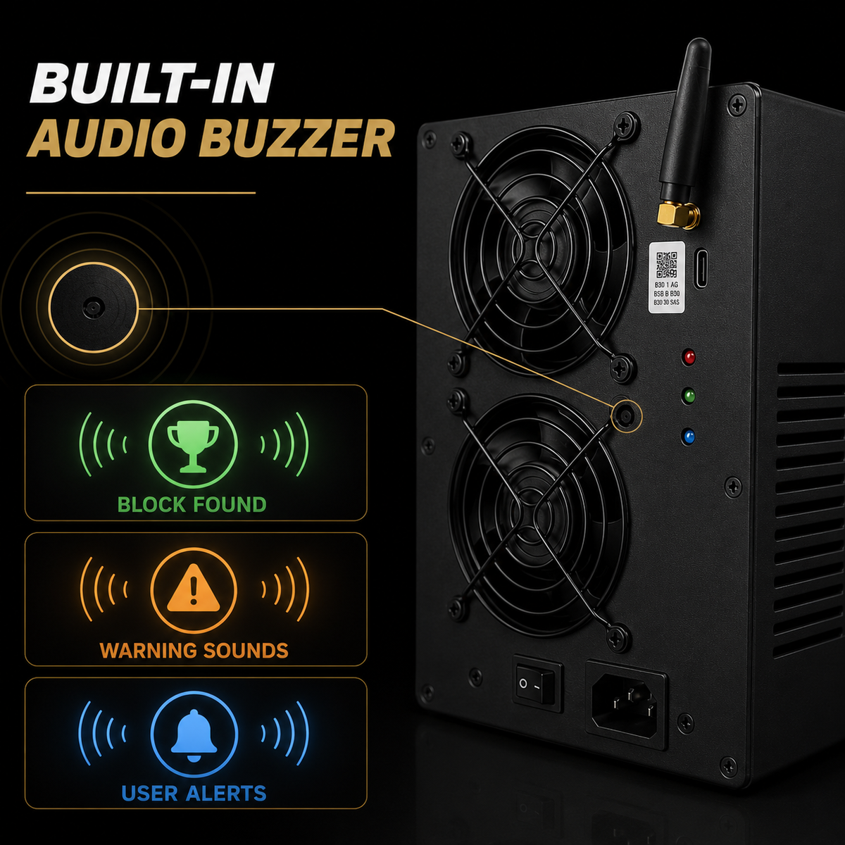BSB B30 built-in audio buzzer