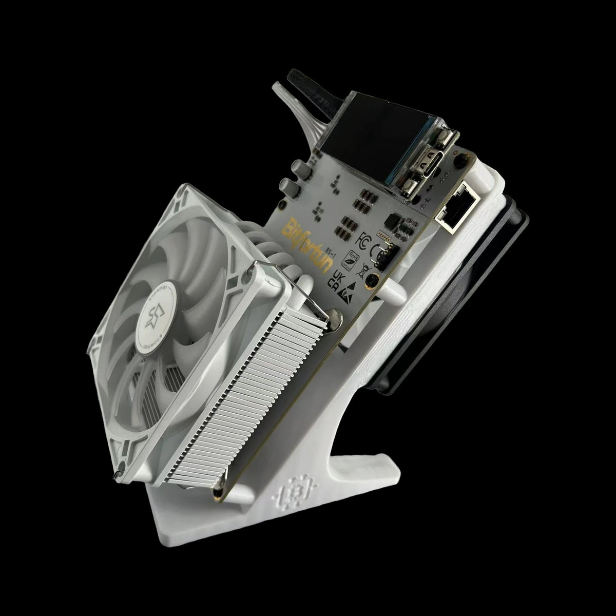 Bitfortun BS-1 White PCB angle view