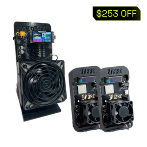 NerdQaxe++ (6TH/s) and 2 Bitaxe Gamma (1.5TH)